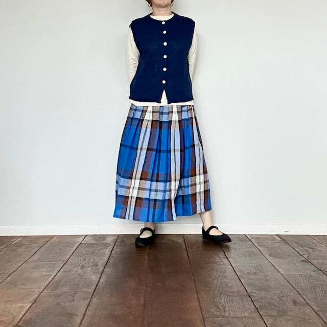 O’NEIL OF DUBLIN オニール・オブ・ダブリン リネンタックギャザースカート BI8125101