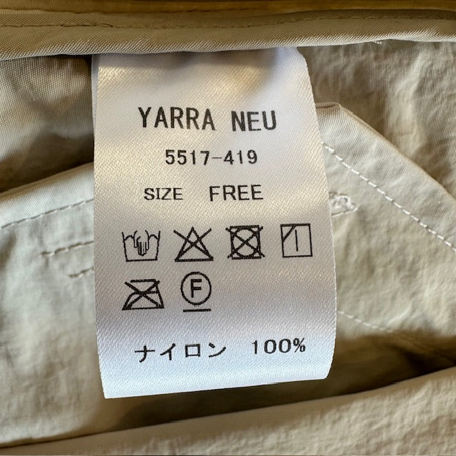 YARRA NEU ナイロンポンチョ風ジャケット 5517-419