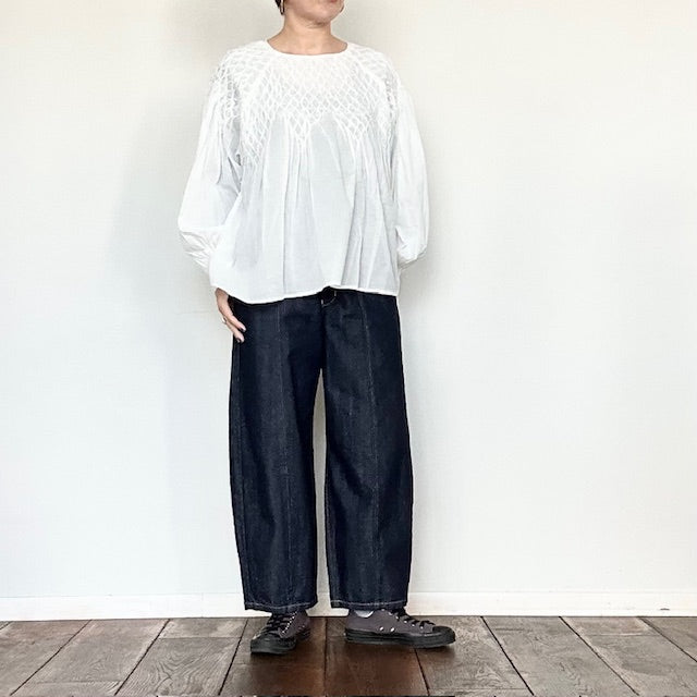 D.M.G. ムラ糸デニム アーモンドパンツ 14-250C