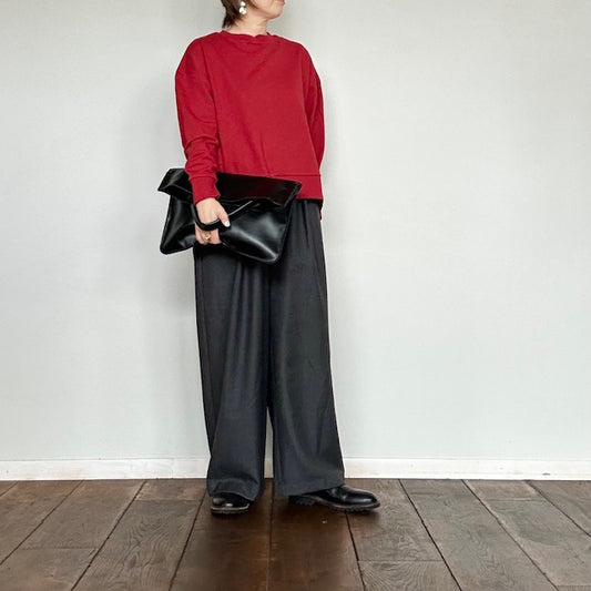 YARRA ミニ裏毛切替ラウンドプルオーバー 1541-224