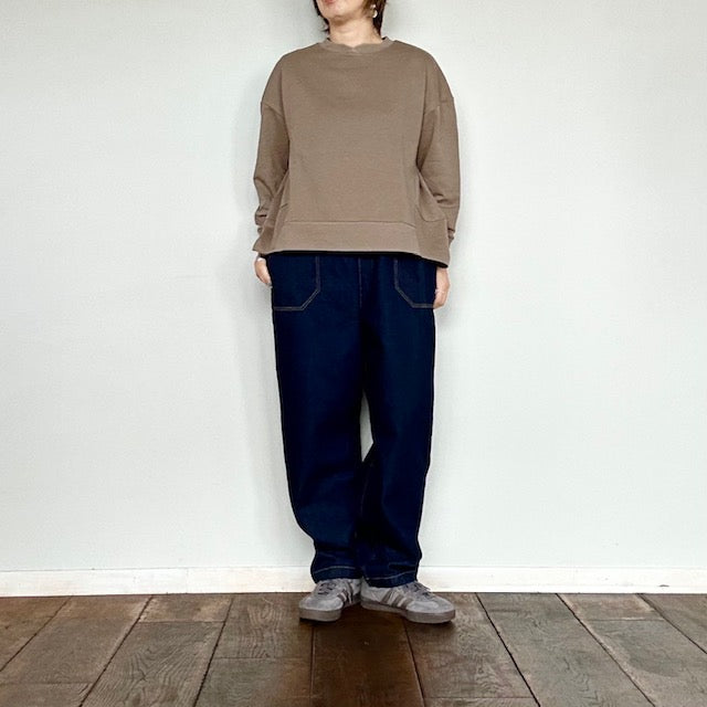YARRA ミニ裏毛切替ラウンドプルオーバー 1541-224