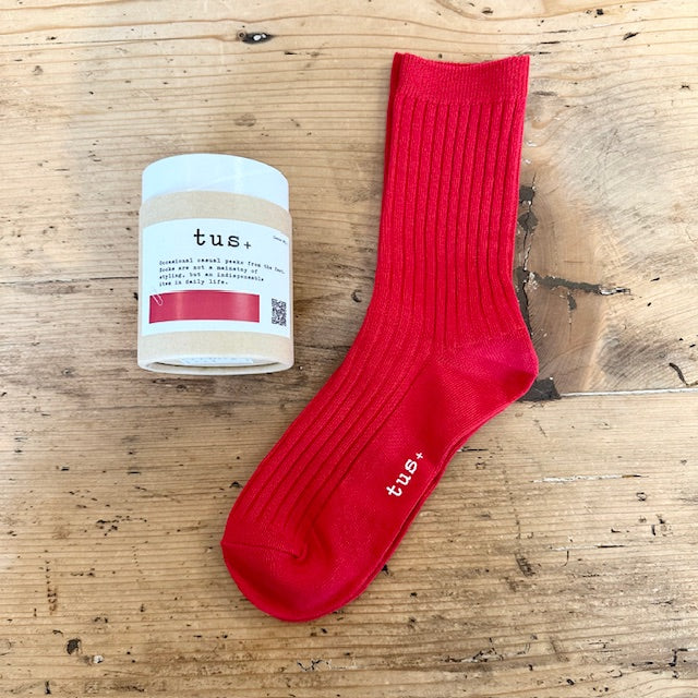 tus+  BASIC COLOR CASE SOCKS ベーシック カラー ケース ソックス   T001