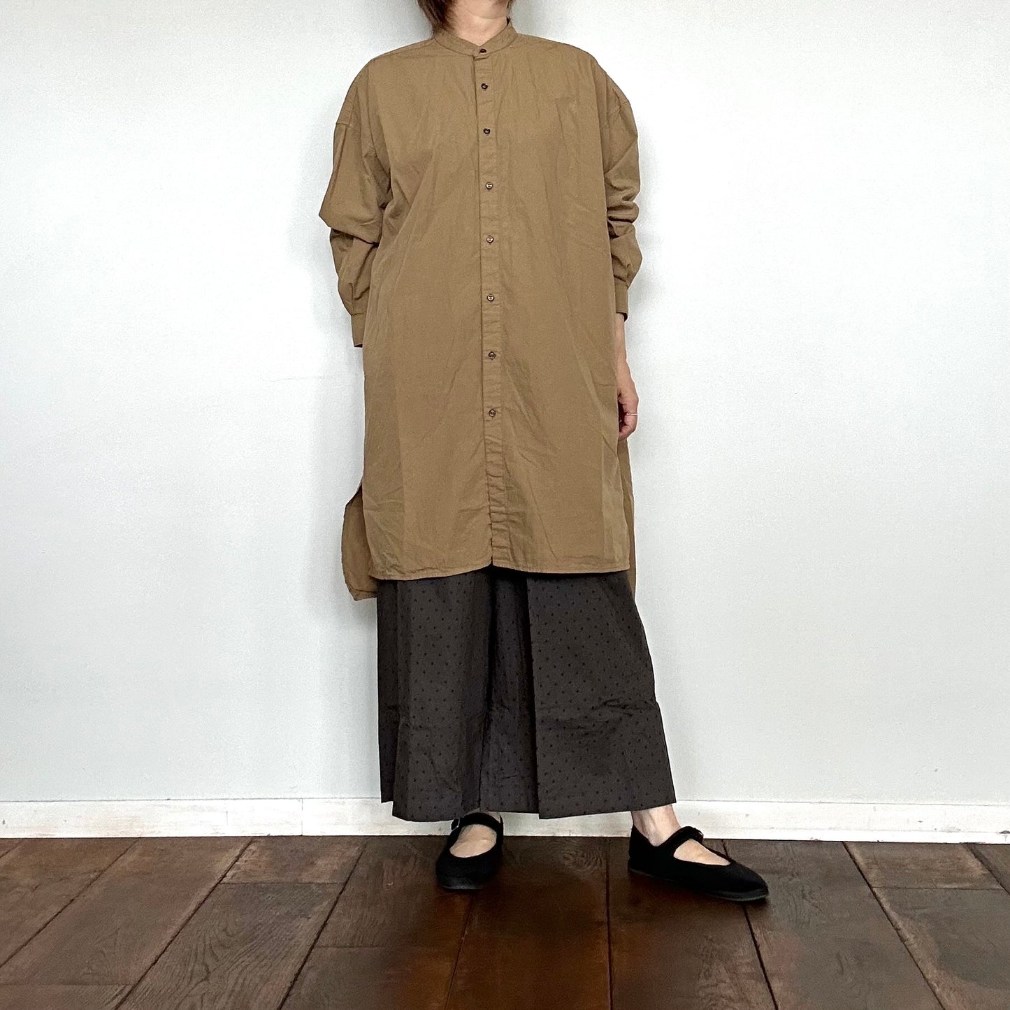 ARMEN アーメン 40s POPLIN BANDED COLLAR LONG SHIRTS(シャツ)INAM2554PD
