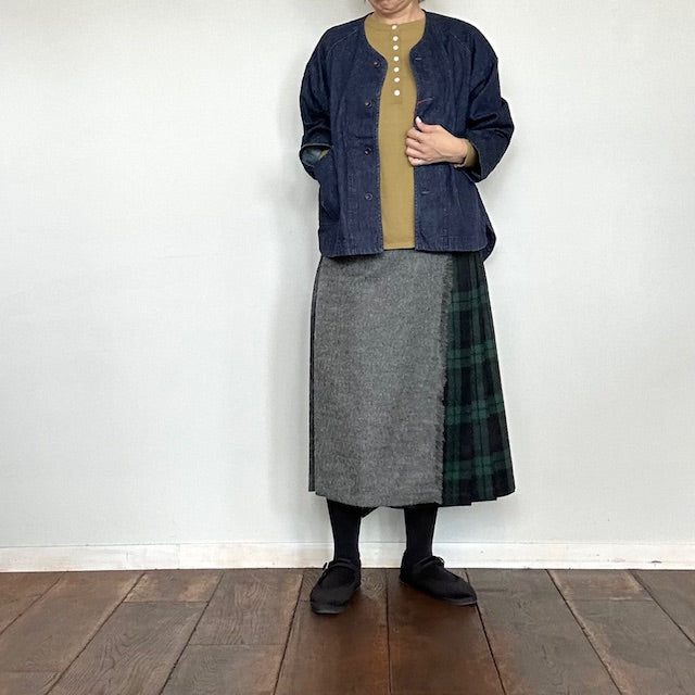 YARRA リネン混ドルマンデニムジャケット 1547-237