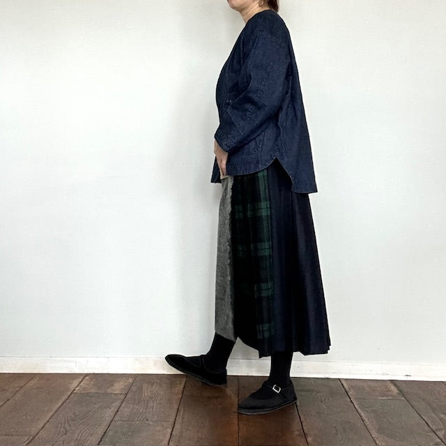 YARRA リネン混ドルマンデニムジャケット 1547-237