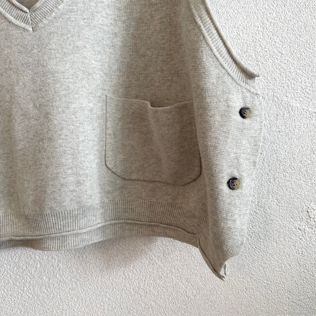 ESTROISLOSE(エストゥロワルーズ) コットンミラノリブ ベスト K25301
