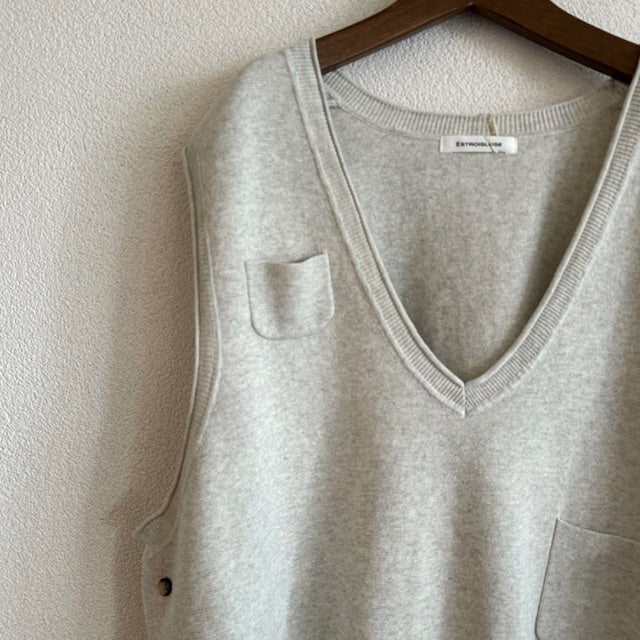 ESTROISLOSE(エストゥロワルーズ) コットンミラノリブ ベスト K25301