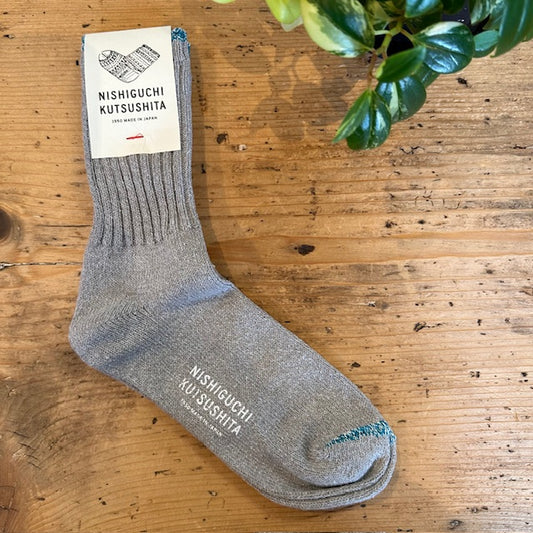 NISHIGUCHI KUTSUSHITA シルクコットン天竺ソックス NK0104