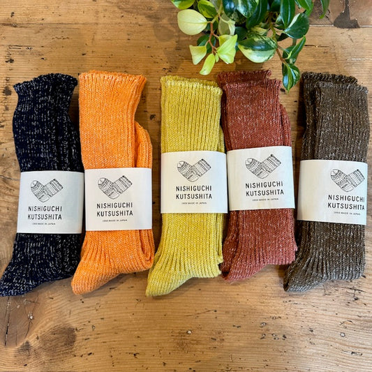 NISHIGUCHI KUTSUSHITA ヘンプコットンリブソックス NK0105