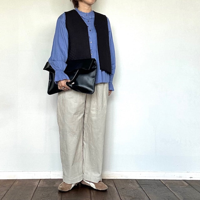 doux bleu コーデュロイ タックパンツ 2555-048