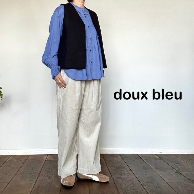 doux bleu コーデュロイ タックパンツ 2555-048