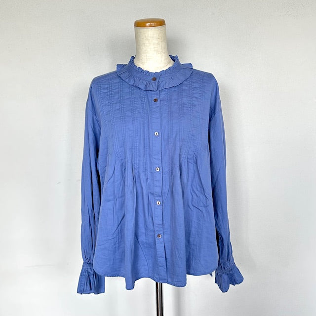 doux bleu フリルカラーブラウス 2553-042