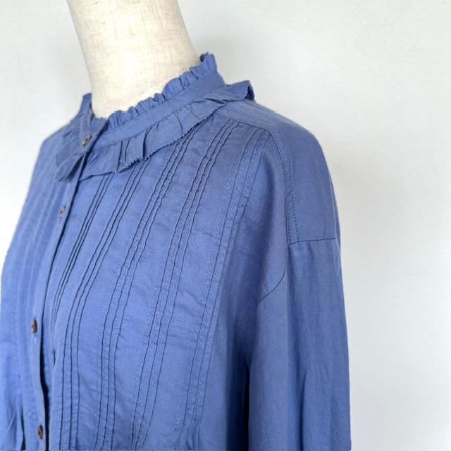 doux bleu フリルカラーブラウス 2553-042