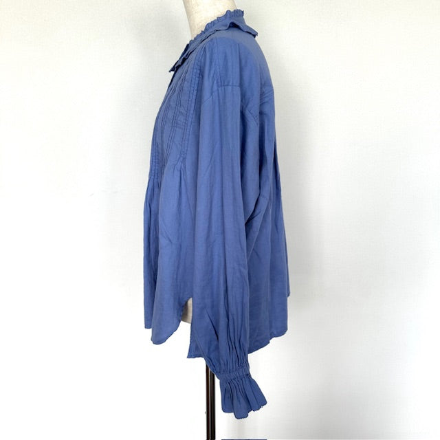 doux bleu フリルカラーブラウス 2553-042
