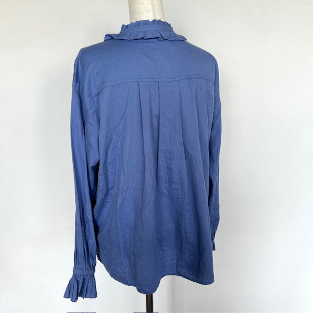 doux bleu フリルカラーブラウス 2553-042