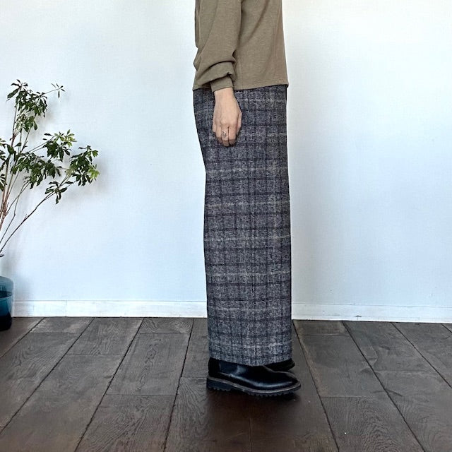 maomadeマオメイド コットンチェックワイドパンツ 541319