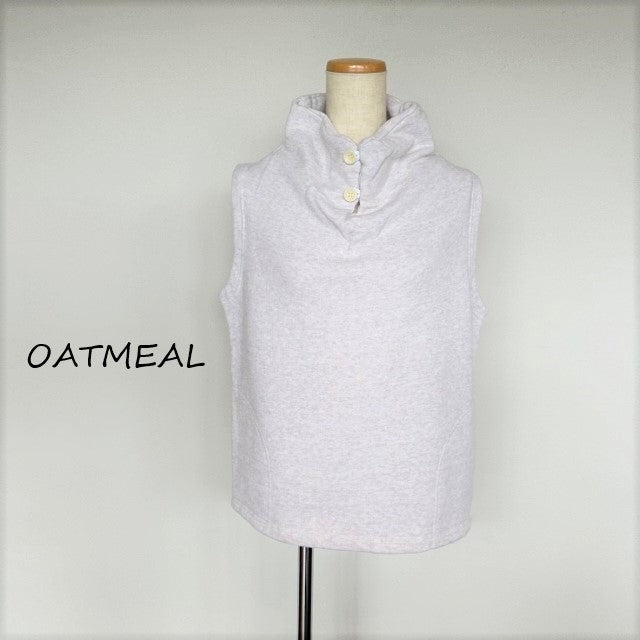 DanaFaneuil ガーゼ裏毛スタンドベスト  D2722301