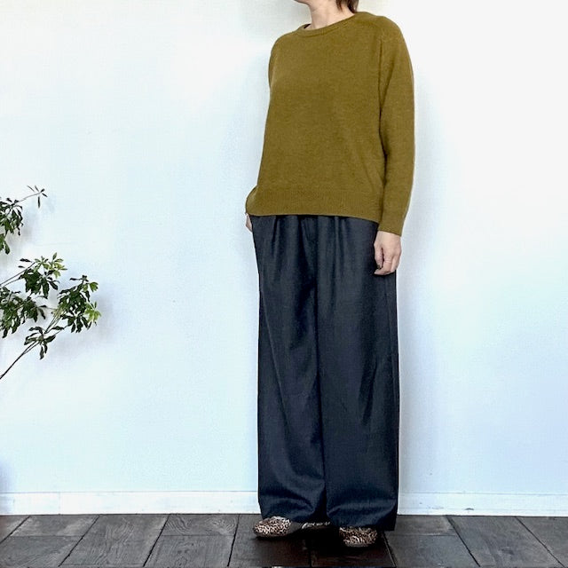 YARRAヤラ ラクーンブレンドニットプルオーバー 1552-278