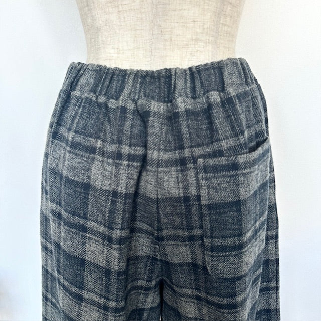 maomadeマオメイド コットンチェックワイドパンツ 541319