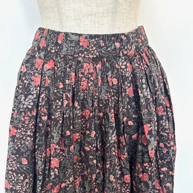 SOILソイル 60s CAMBRIC FLOWER PRINT GATHERED SKIRT NSL25595