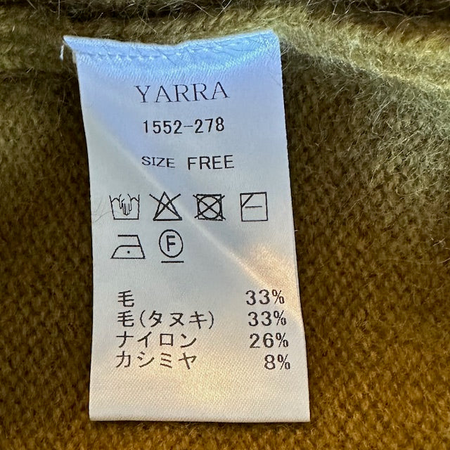 YARRAヤラ ラクーンブレンドニットプルオーバー 1552-278
