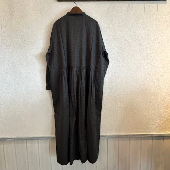 SOILソイル DOT PRINT BANDED COLLAR DRESS (ワンピース)NSL25537