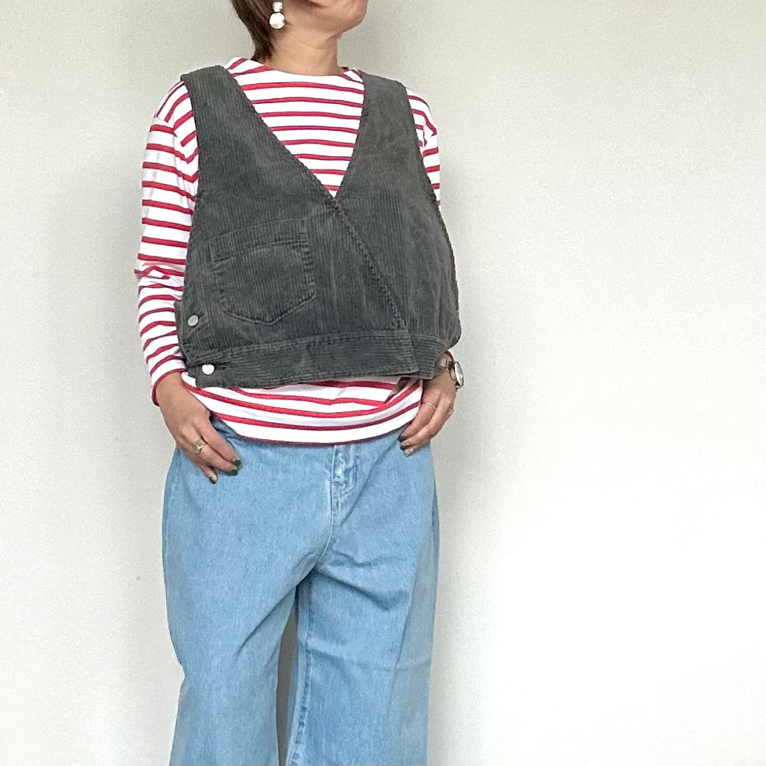 ESTROISLOSE エストゥロワルーズ ソフトコーデュロイ ベスト EB25408