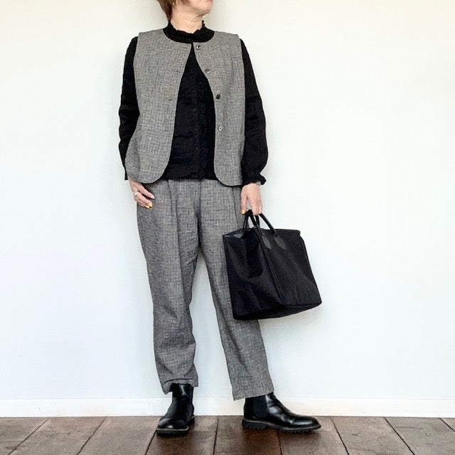 n o f lノフル コットンリネンテーパードパンツ 644210110