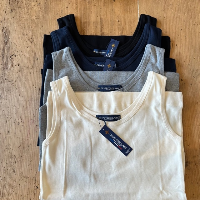 CHANTECLAIR 【シャントクレール】コットンフライス無地タンクトップ   BI5123143