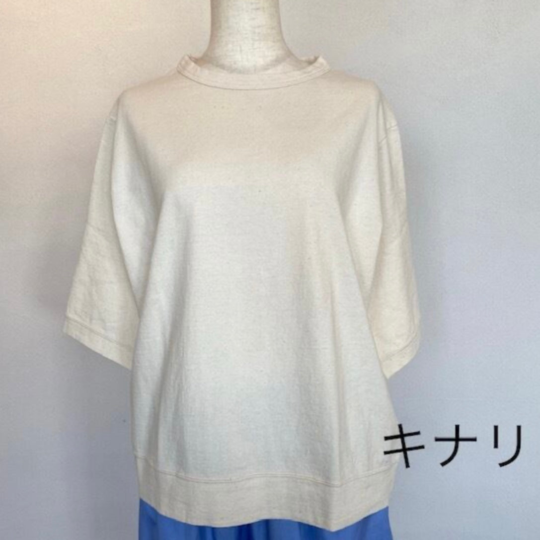 Dana Faneuil ムラ糸5分袖クルーネックプルオーバー D5722201