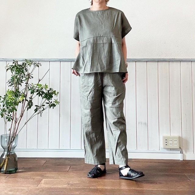 doux bleu　リネンコットン イージーパンツ　2535-077