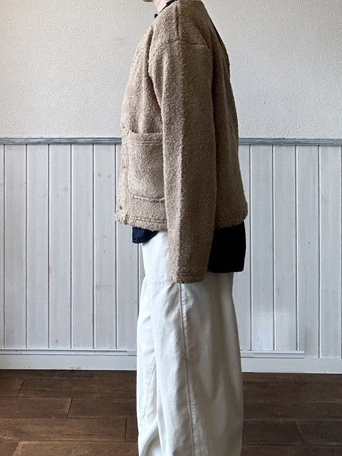 ボアジャケット キャメル着用