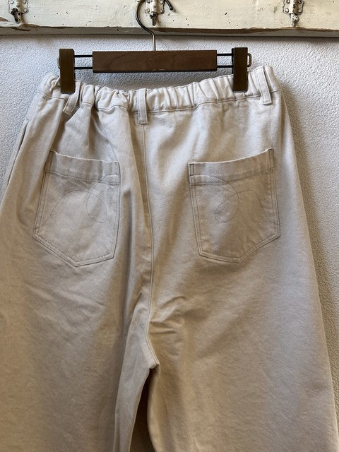 12OZムラ糸デニムイージーパンツ アイボリー