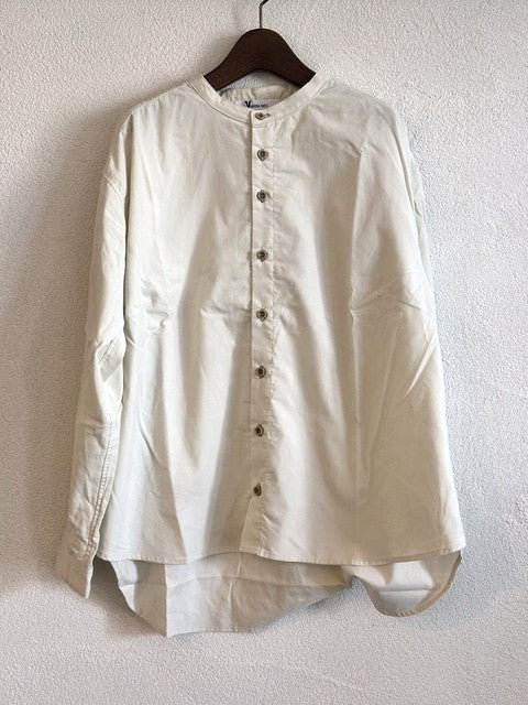 細畝コーデュロイシャツ アイボリー