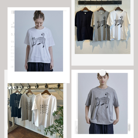 (g)グラム 天竺プリントＴシャツ CHEETAH　　ｇ-317CH