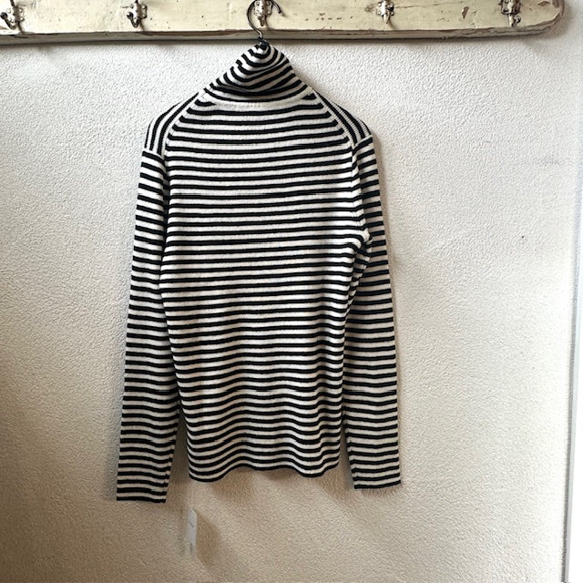 sosotto　コットンカシミヤ ボーダーリブタートル　　　42453222