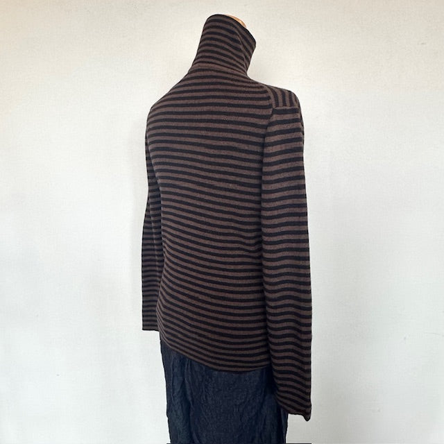 sosotto　コットンカシミヤ ボーダーリブタートル　　　42453222