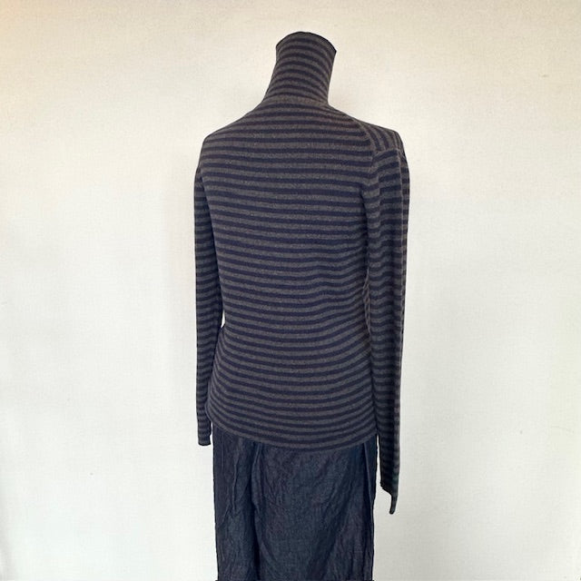 sosotto　コットンカシミヤ ボーダーリブタートル　　　42453222