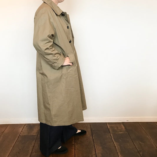 HTS　HEAVY WEIGHT COTTON TWILL OVERDYE BALMACAAN COAT（コート）　NHT2401DT