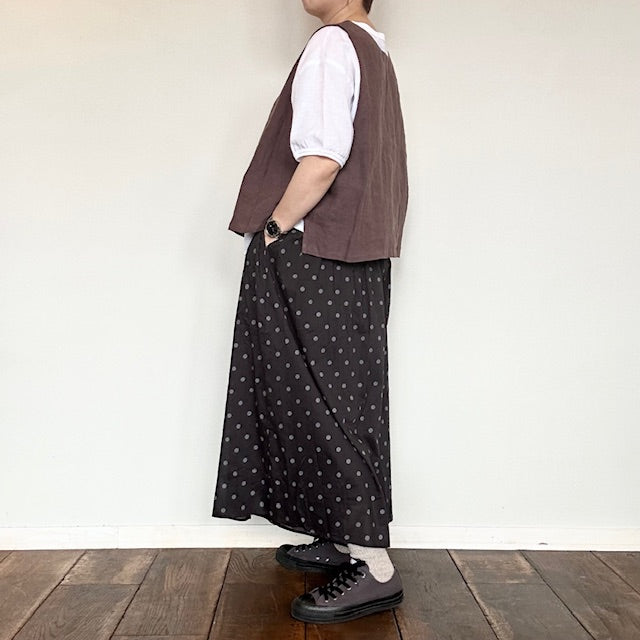 【再入荷】YARRA ヤラ　　リネン２WAYベスト　1437-303