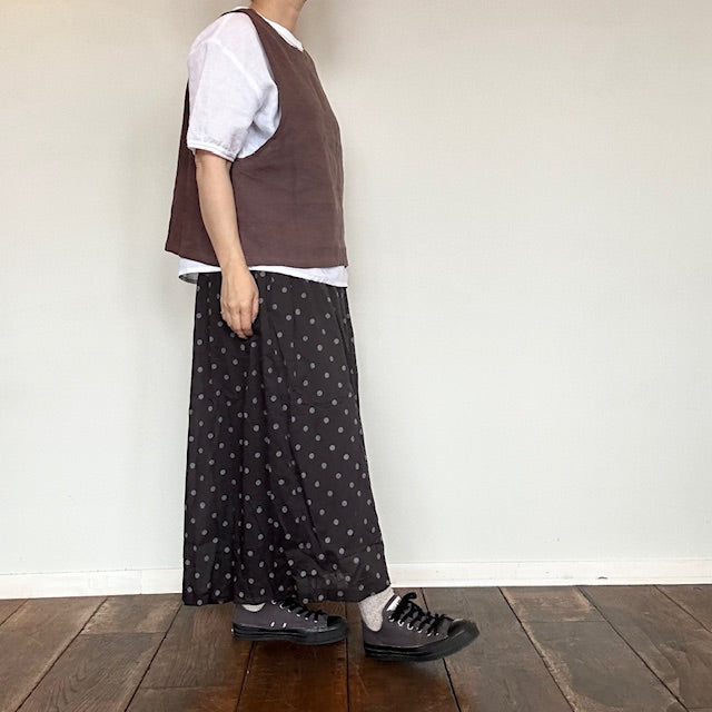 【再入荷】YARRA ヤラ　　リネン２WAYベスト　1437-303