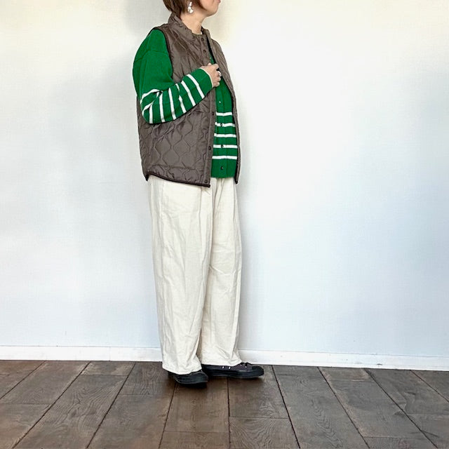 ina　コーデュロイフロント紐付きイージーパンツ　255110