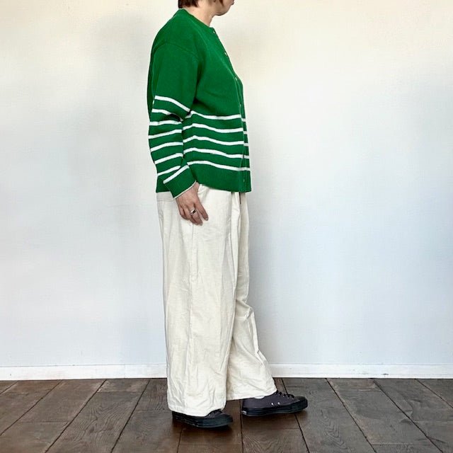 ina　コーデュロイフロント紐付きイージーパンツ　255110