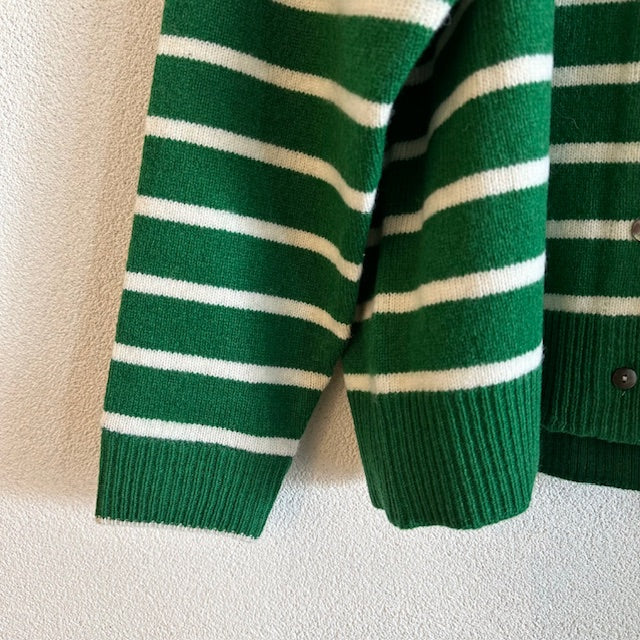 YARRA　ラムウール配色ニットカーディガン　1552-273