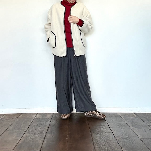 doux bleu　ナイロンボアジップブルゾン　　2567-063