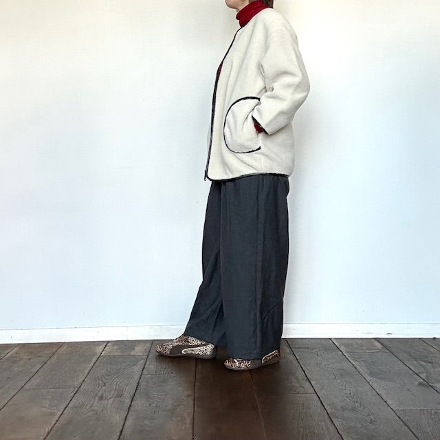 doux bleu　ナイロンボアジップブルゾン　　2567-063