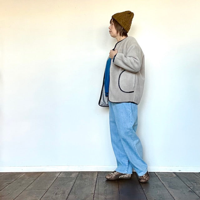 doux bleu　ナイロンボアジップブルゾン　　2567-063