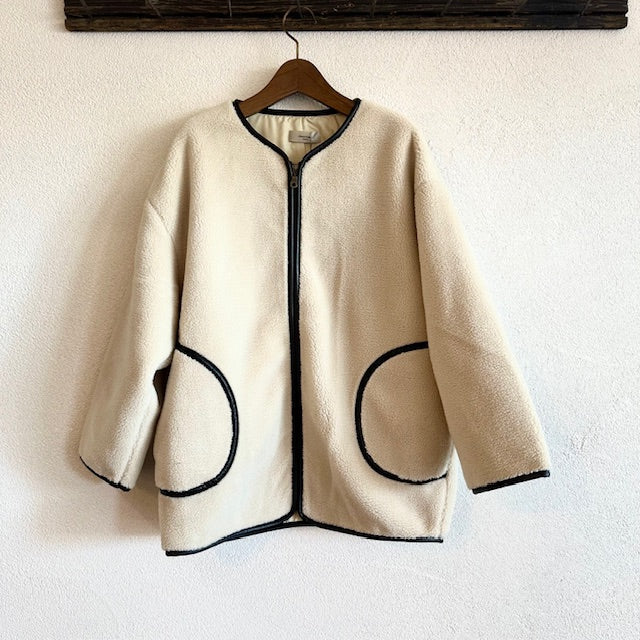 doux bleu　ナイロンボアジップブルゾン　　2567-063