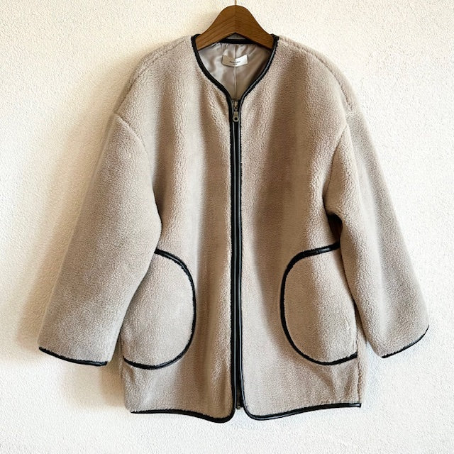 doux bleu　ナイロンボアジップブルゾン　　2567-063