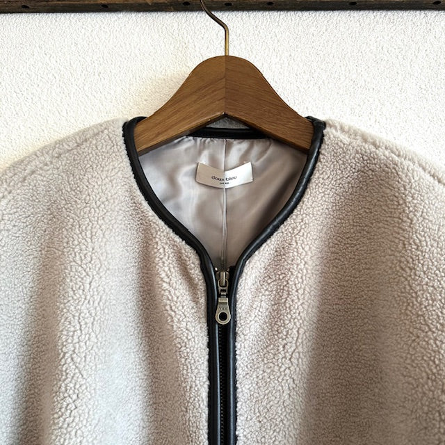 doux bleu　ナイロンボアジップブルゾン　　2567-063